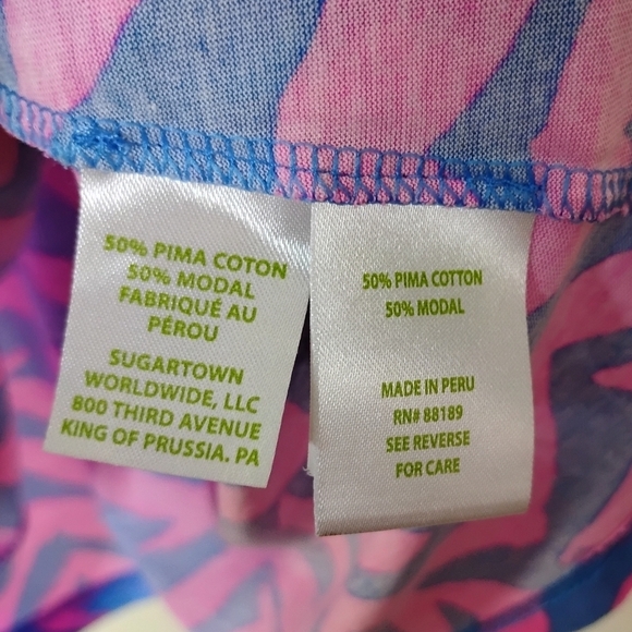 Lilly Pulitzer Lula Ruffle Sleeve Top Size XS Preppy Feminine Resort Style - Picture 6 of 7